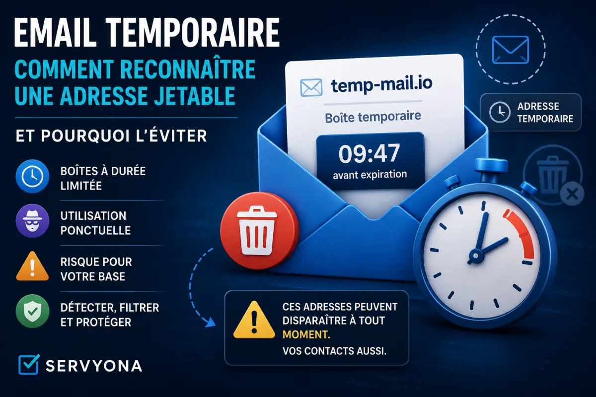 Détection d’une adresse email temporaire ou jetable