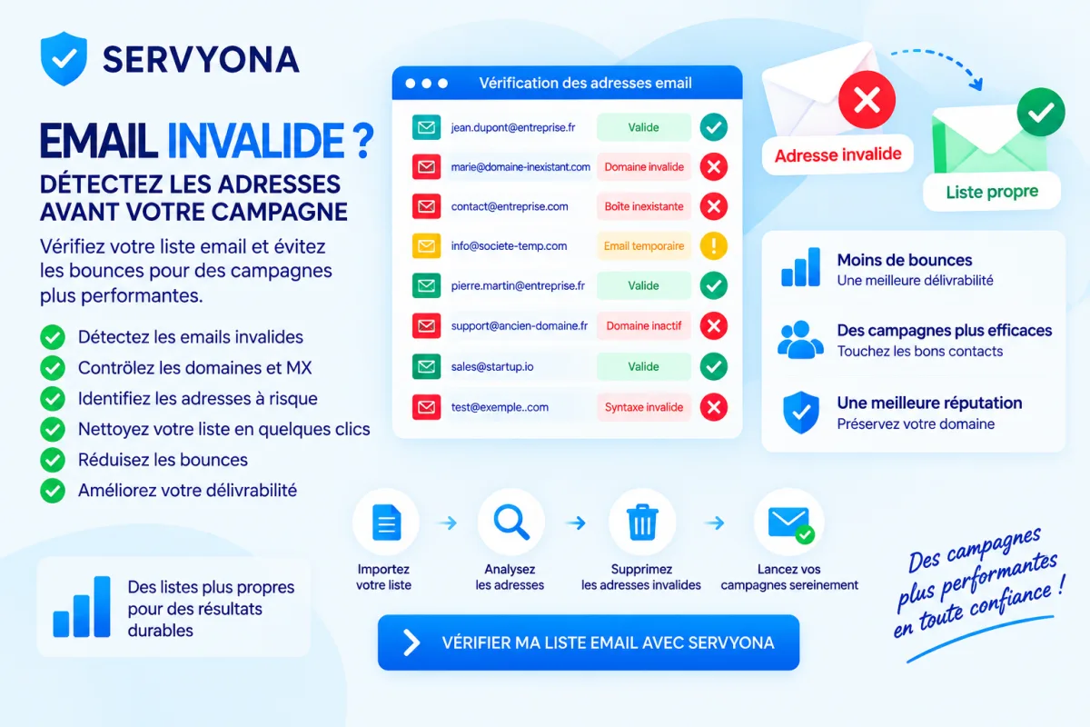 Détection des emails invalides avant une campagne email